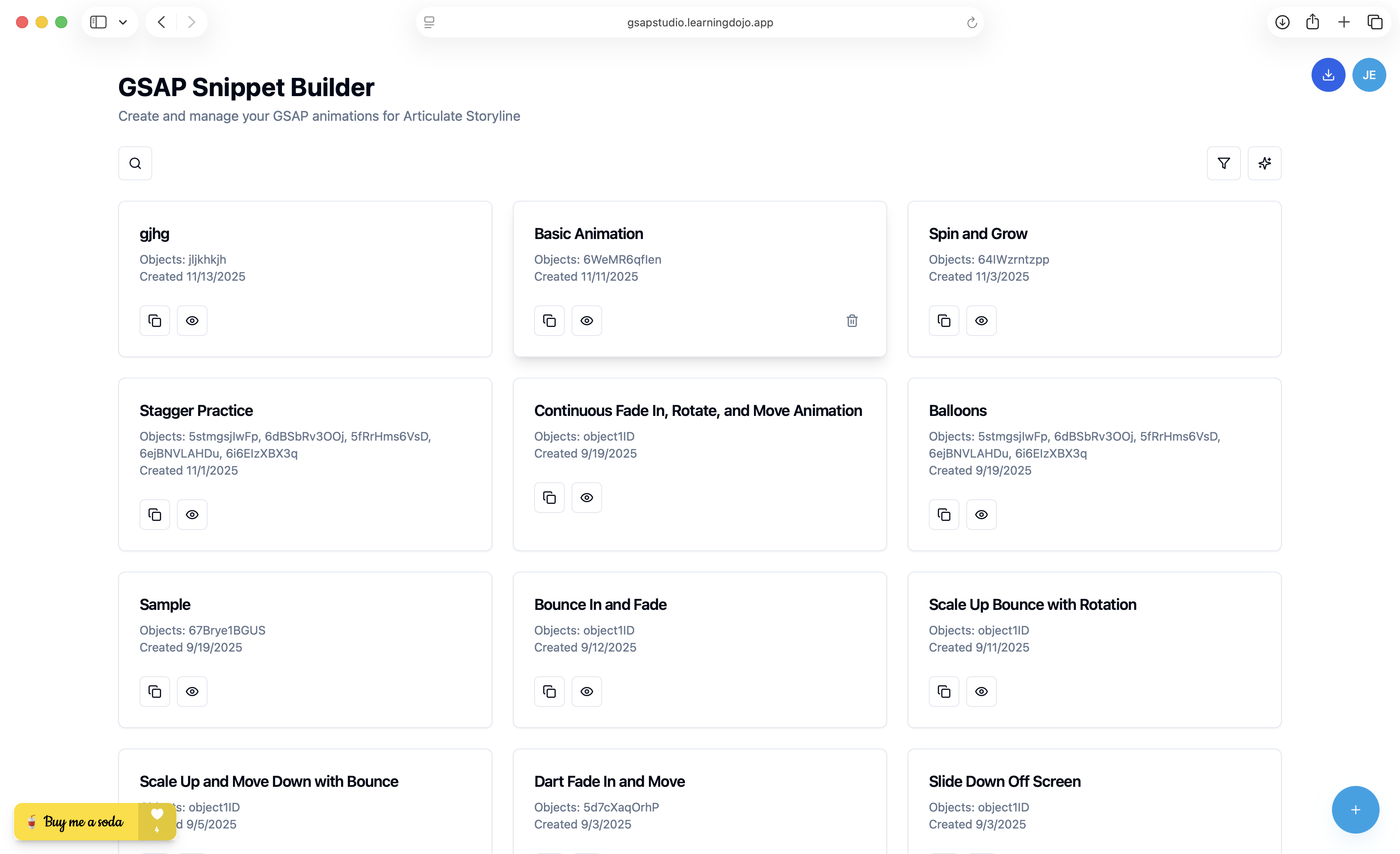 GSAP Animation Studio Interface